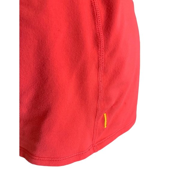LUCY Coral Orange + Gray Criss-Cross Back Athletic Tank Top Size - Picture 4 of 6